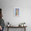 imageThe Novogratz Pom Pom Llama III White Framed Art Print 15quotx21quotx1quotWhite Frame