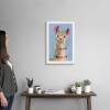 imageThe Novogratz Pom Pom Llama III White Framed Art Print 15quotx21quotx1quotWhite Frame