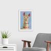 imageThe Novogratz Pom Pom Llama III White Framed Art Print 15quotx21quotx1quotWhite Frame