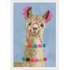 imageThe Novogratz Pom Pom Llama III White Framed Art Print 15quotx21quotx1quotWhite Frame