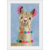 imageThe Novogratz Pom Pom Llama III White Framed Art Print 15quotx21quotx1quotWhite Frame