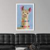 imageThe Novogratz Pom Pom Llama III White Framed Art Print 15quotx21quotx1quotWhite Frame