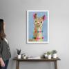 imageThe Novogratz Pom Pom Llama III White Framed Art Print 15quotx21quotx1quotWhite Frame