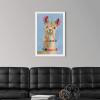 imageThe Novogratz Pom Pom Llama III White Framed Art Print 15quotx21quotx1quotWhite Frame