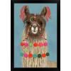 imageThe Novogratz Pom Pom Llama IV White Framed Art Print 15quotx21quotx1quotBlack Frame