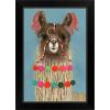 imageThe Novogratz Pom Pom Llama IV White Framed Art Print 15quotx21quotx1quotBlack Frame