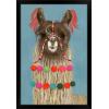 imageThe Novogratz Pom Pom Llama IV White Framed Art Print 15quotx21quotx1quotBlack Frame
