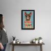 imageThe Novogratz Pom Pom Llama IV White Framed Art Print 15quotx21quotx1quotBlack Frame