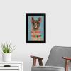 imageThe Novogratz Pom Pom Llama IV White Framed Art Print 15quotx21quotx1quotBlack Frame