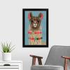 imageThe Novogratz Pom Pom Llama IV White Framed Art Print 15quotx21quotx1quotBlack Frame
