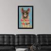 imageThe Novogratz Pom Pom Llama IV White Framed Art Print 15quotx21quotx1quotBlack Frame