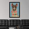 imageThe Novogratz Pom Pom Llama IV White Framed Art Print 15quotx21quotx1quotBlack Frame