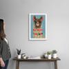 imageThe Novogratz Pom Pom Llama IV White Framed Art Print 15quotx21quotx1quotWhite Frame