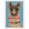 imageThe Novogratz Pom Pom Llama IV White Framed Art Print 15quotx21quotx1quotWhite Frame