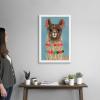 imageThe Novogratz Pom Pom Llama IV White Framed Art Print 15quotx21quotx1quotWhite Frame