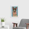 imageThe Novogratz Pom Pom Llama IV White Framed Art Print 15quotx21quotx1quotWhite Frame