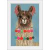 imageThe Novogratz Pom Pom Llama IV White Framed Art Print 15quotx21quotx1quotWhite Frame