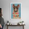 imageThe Novogratz Pom Pom Llama IV White Framed Art Print 15quotx21quotx1quotWhite Frame