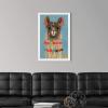 imageThe Novogratz Pom Pom Llama IV White Framed Art Print 15quotx21quotx1quotWhite Frame