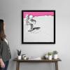 imageThe Novogratz Spaceman II White Framed Art Print 15quotx15quotx1quotBlack Frame