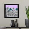 imageThe Novogratz Spaceman IV White Framed Art Print 15quotx15quotx1quotBlack Frame