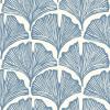 imageTempaper x Novogratz Waverly White Feather Palm Removable Peel and Stick Wallpaper 205 in X 165 ft Made in The USAWaverly Blue