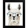 imageThe Novogratz Calculating Llama I White Framed Art Print 15quotx19quotx1quotBlack Frame