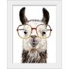 imageThe Novogratz Calculating Llama II White Framed Art Print 15quotx19quotx1quotWhite Frame