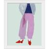 imageThe Novogratz Color Me Stripes II White Framed Art Print 15quotx18quotx1quotEspresso