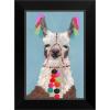 imageThe Novogratz Pom Pom Llama I White Framed Art Print 15quotx21quotx1quotBlack Frame