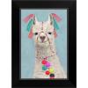 imageThe Novogratz Pom Pom Llama II White Framed Art Print 15quotx21quotx1quotBlack Frame