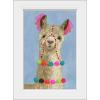 imageThe Novogratz Pom Pom Llama III White Framed Art Print 15quotx21quotx1quotWhite Frame