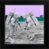 imageThe Novogratz Spaceman IV White Framed Art Print 15quotx15quotx1quotBlack Frame