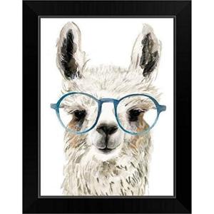 imageThe Novogratz Calculating Llama I White Framed Art Print 15quotx19quotx1quotBlack Frame