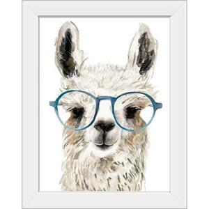 imageThe Novogratz Calculating Llama I White Framed Art Print 15quotx19quotx1quotWhite Frame