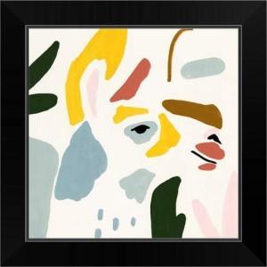 imageThe Novogratz Color Block Llama III White Framed Art Print 15quotx15quotx1quotBlack Frame
