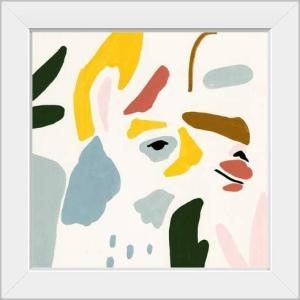 imageThe Novogratz Color Block Llama III White Framed Art Print 15quotx15quotx1quotWhite Frame