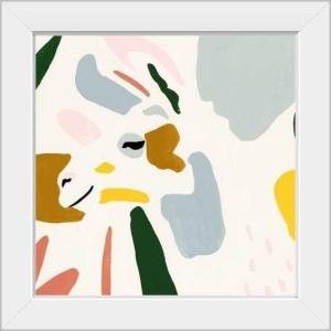 imageThe Novogratz Color Block Llama IV White Framed Art Print 15quotx15quotx1quotWhite Frame