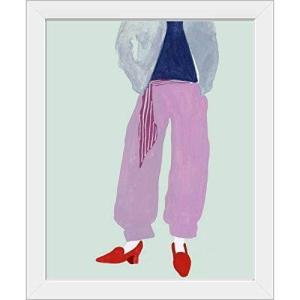 imageThe Novogratz Color Me Stripes II White Framed Art Print 15quotx18quotx1quotEspresso