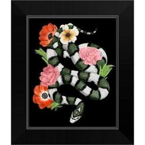 imageThe Novogratz Green Sweet Serpent II White Framed Art Print 15quotx18quotx1quotBlack Frame