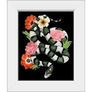 imageThe Novogratz Green Sweet Serpent II White Framed Art Print 15quotx18quotx1quotWhite Frame