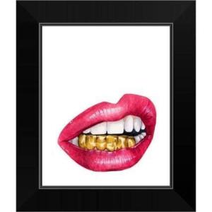 imageThe Novogratz Mouth Full of Metal II White Framed Art Print 15quotx18quotx1quotBlack Frame