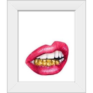 imageThe Novogratz Mouth Full of Metal II White Framed Art Print 15quotx18quotx1quotWhite Frame