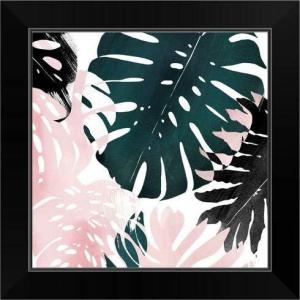 imageThe Novogratz Palm Blush II White Framed Art Print 15quotx15quotx1quotBlack Frame