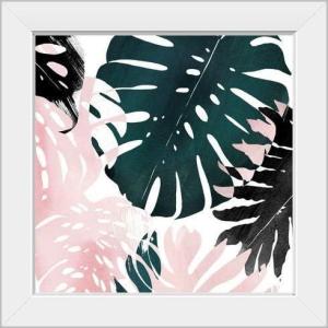 imageThe Novogratz Palm Blush II White Framed Art Print 15quotx15quotx1quotWhite Frame