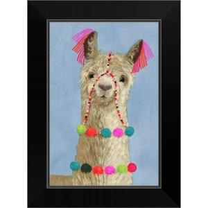 imageThe Novogratz Pom Pom Llama III White Framed Art Print 15quotx21quotx1quotBlack Frame