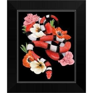 imageThe Novogratz Red Sweet Serpent I White Framed Art Print 15quotx18quotx1quotBlack Frame