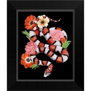 imageThe Novogratz Red Sweet Serpent II White Framed Art Print 15quotx18quotx1quotBlack Frame