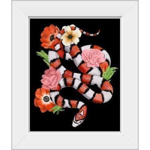 imageThe Novogratz Red Sweet Serpent II White Framed Art Print 15quotx18quotx1quotWhite Frame