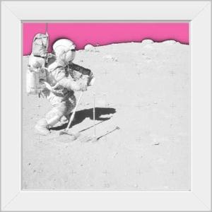 imageThe Novogratz Spaceman II White Framed Art Print 15quotx15quotx1quotWhite Frame